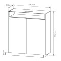 Комод високий з підсвіткою Hiro 2D/1037